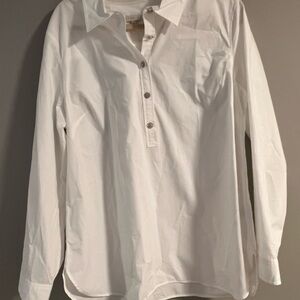 Classic White Womens Shirt with diamond buttons